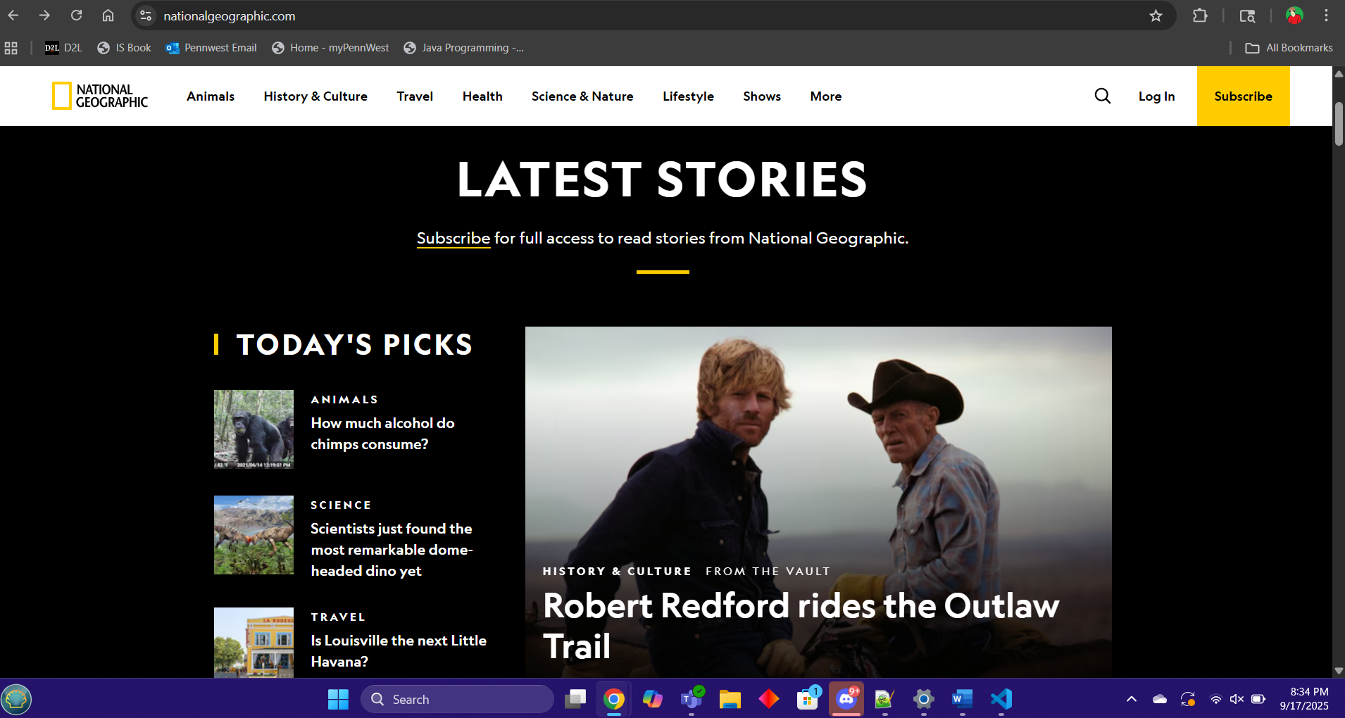 National Geographic Home Page