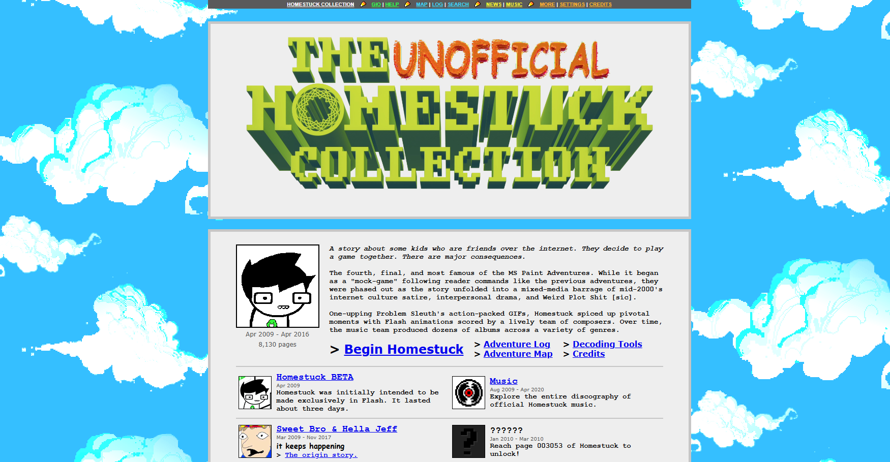 The Unofficial Homestuck Collection Screenshot
