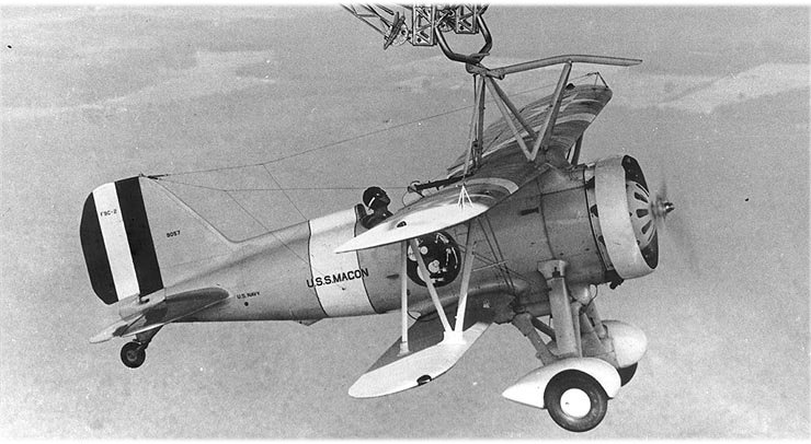 USS Macon was a blimp / dirigible that carried fighters
